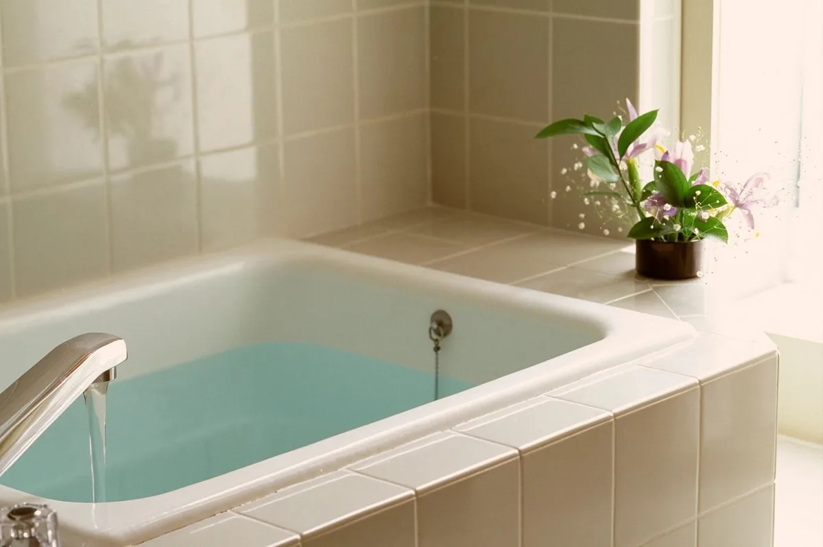 Clean bathtub and plumbing fixtures
